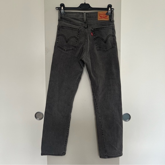 Levi's Wedgie Straight Leg Jeans - Dark Gray Wash - Size 26 - Picture 4 of 11